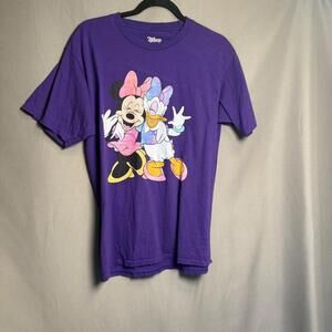 Vintage Disney Purple Minnie Mouse & Daisy Duck Graphic Tee Unisex‎ Size M/L